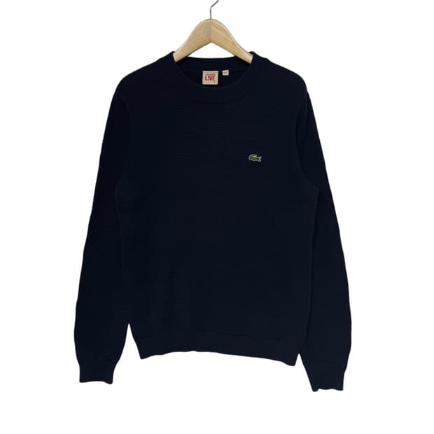 라코스테 로고 라운드 니트