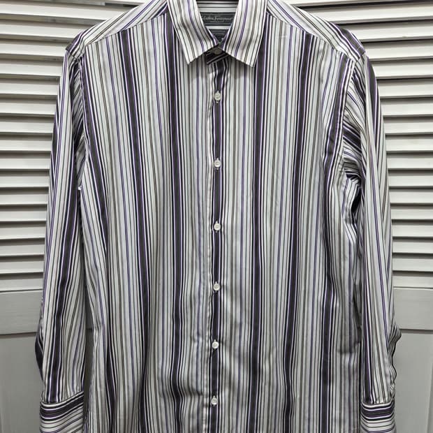 살바토레페라가모 스트라이프 셔츠