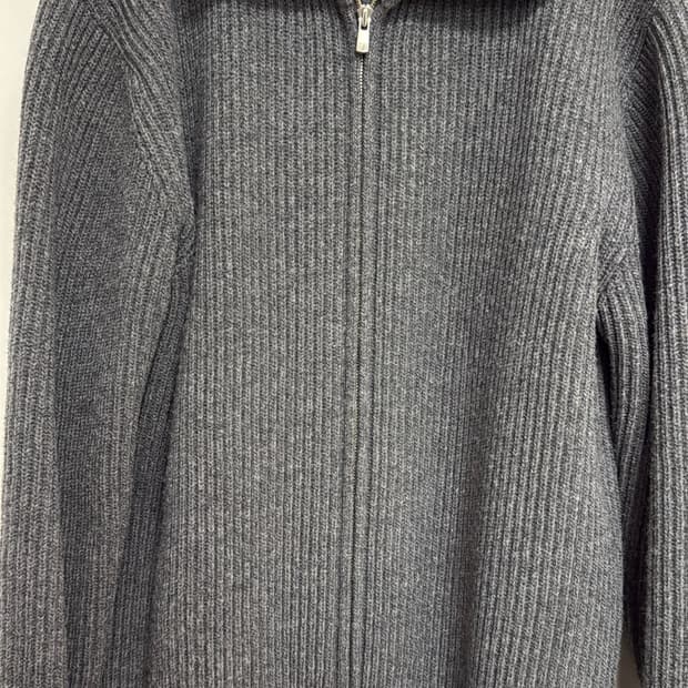 인더로우 풀집업 니트 딥그레이 3사이즈