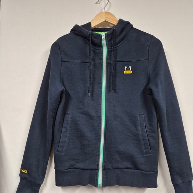 공용 팬콧 네이비 후드 집업자켓 