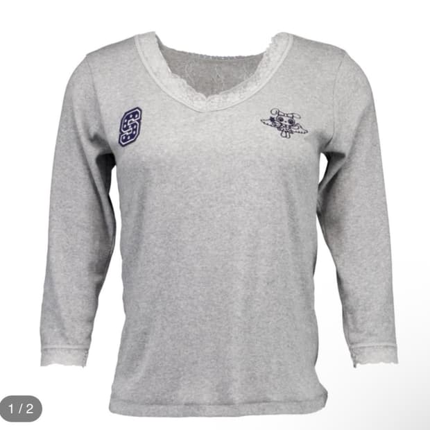 샬롬클럽 레이스티 BUDDY LACE TOP 그레이