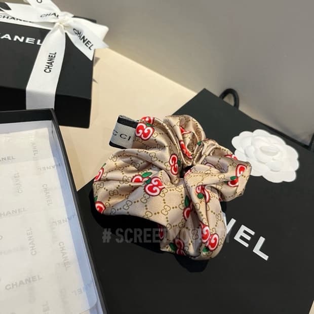 구찌 애플 더블G 헤어슈슈 