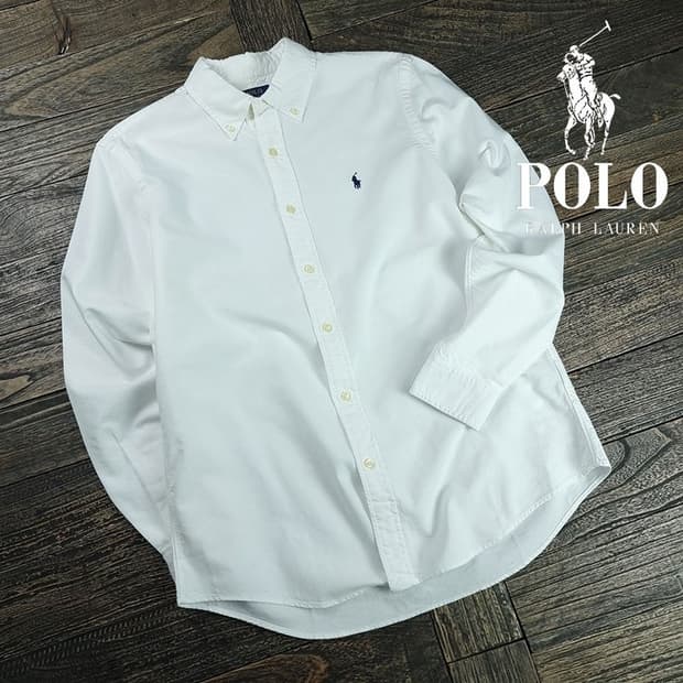 [폴로 랄프로렌] 포니 자수 커스텀핏 옥스포드 셔츠 화이트 M19396