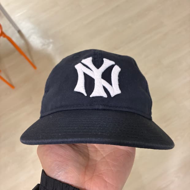 MLB 쿠퍼스타운 뉴욕 양키스 빅 로고 레트로 크라운 스트랩백 네이비