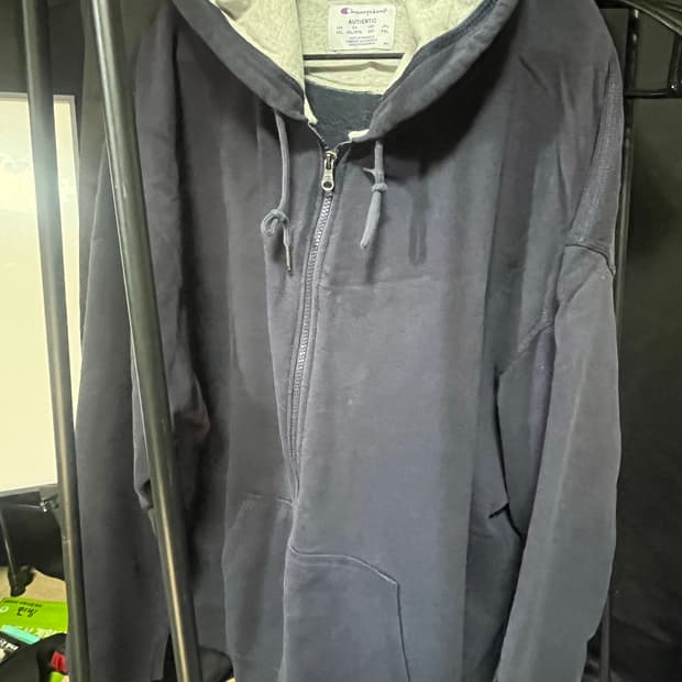 챔피온 배색 후드집업 3XL