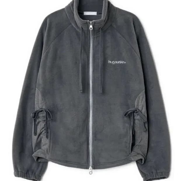허그유어스킨 스프링 플리스 집업 차콜