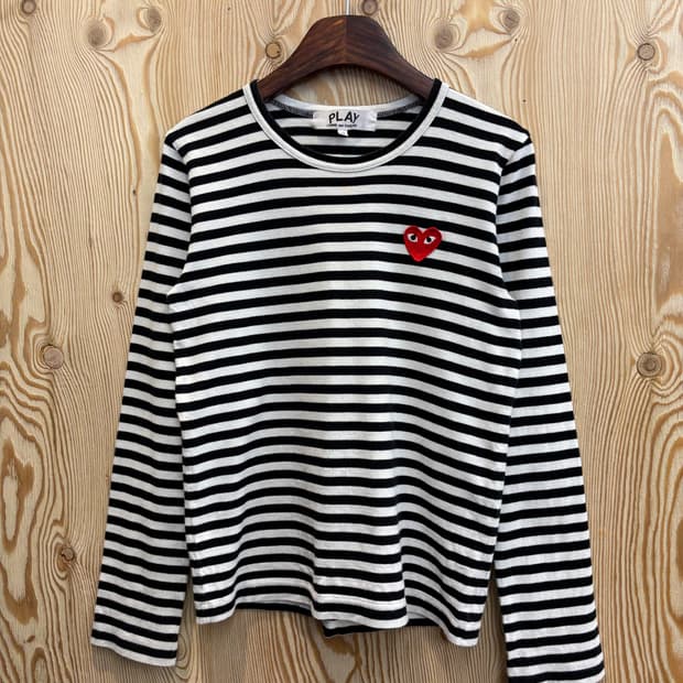 꼼데가르송 스트라이프 롱슬리브 티셔츠