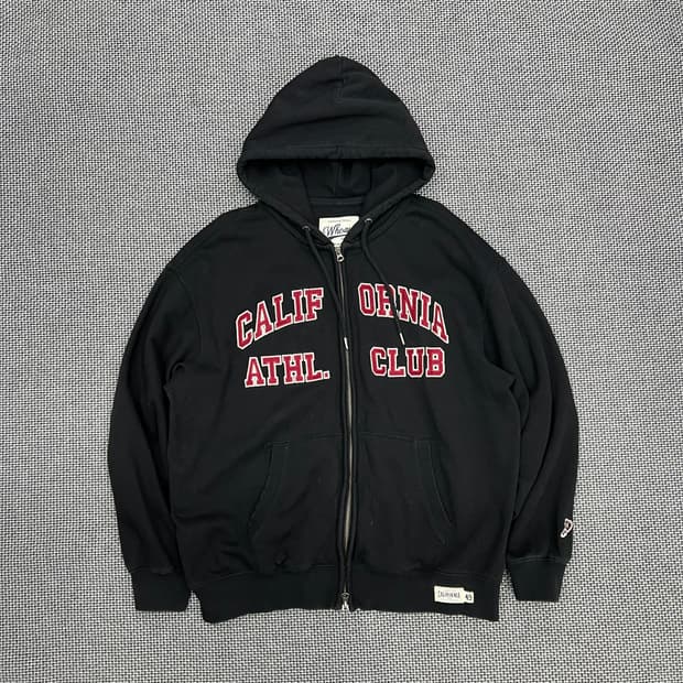 후아유 블랙 후드집업