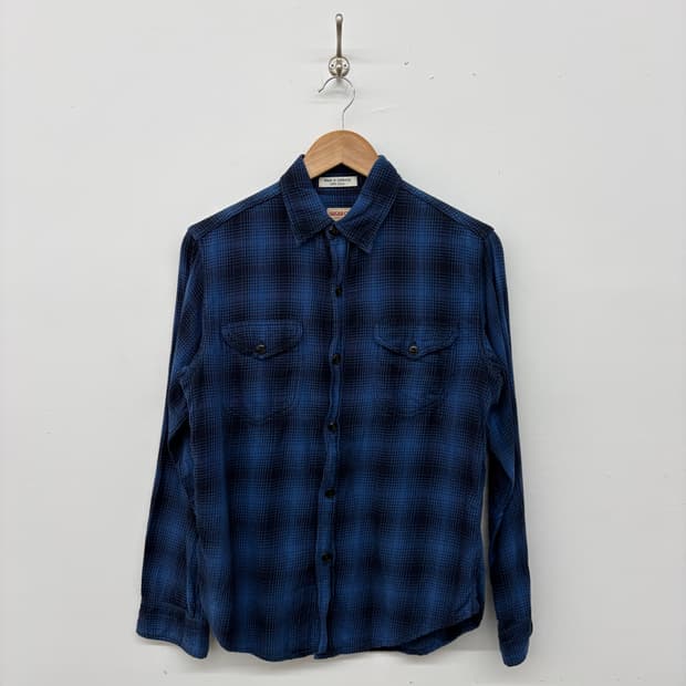 슈가케인 블루 체크 셔츠 여/M