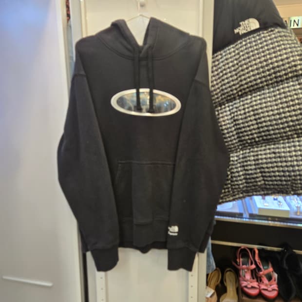 슈프림 x 더 노스페이스 렌티큘러 마운틴 후드 스웻셔츠