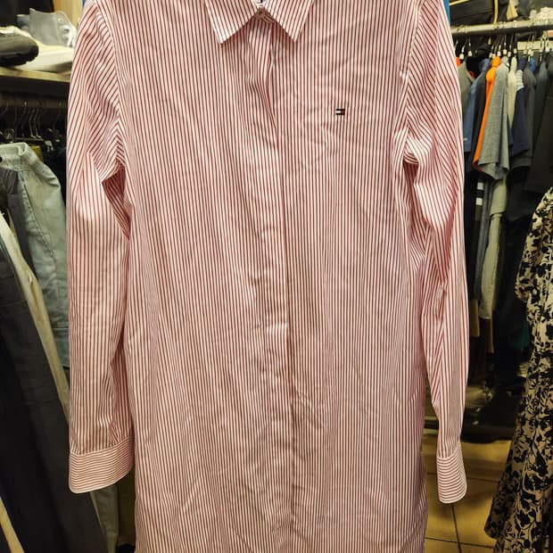 타미힐피거 스트라이프 셔츠원피스