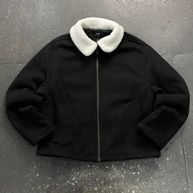 100 LEE 보아 카라 울 블루종 자켓