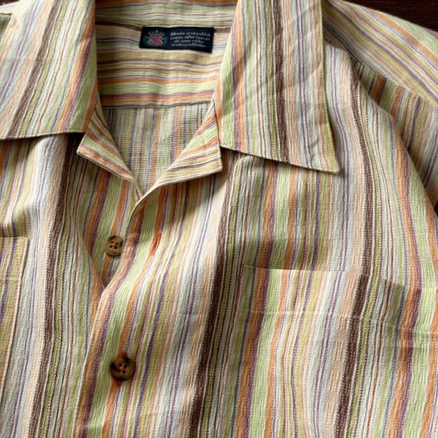 Natural cotton woven fabric H/S shirt