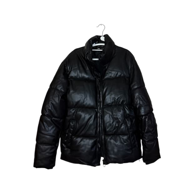 Zara AW22 leather puffed jacket