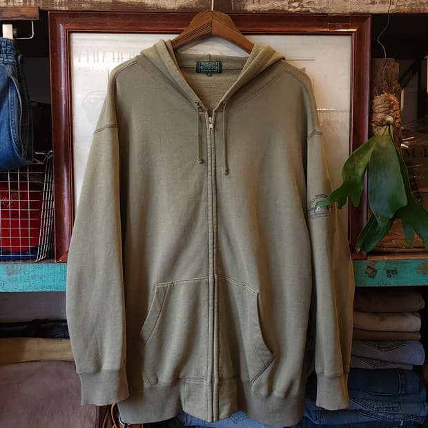 90s 폴로 컨트리 후드 스웻셔츠 후드 집업 그린 M