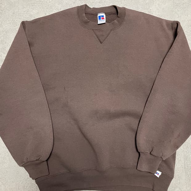 90s USA 러셀 RUSSELL 브라운 스웻 셔츠 맨투맨