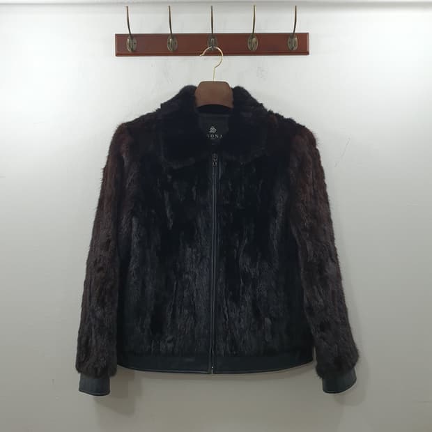 77 SSONA 여성 밍크 양가죽 100% 퍼 자켓