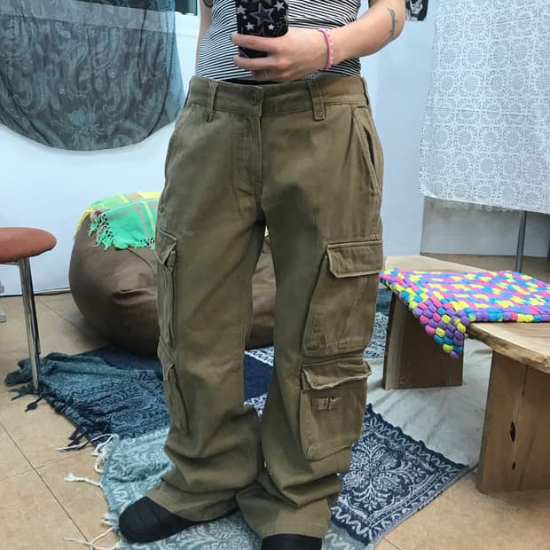 오츠 베이지 카고팬츠 