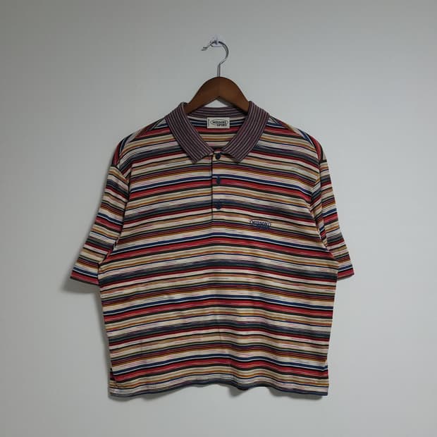 MISSONI 미쏘니 스포츠 스트라이프 반팔 카라티