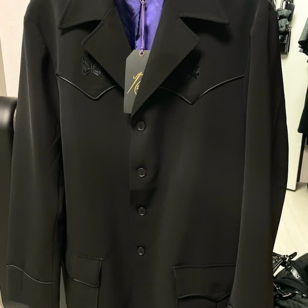 니들스(needles) 웨스턴 레더 자켓 (OT135) BK / XL