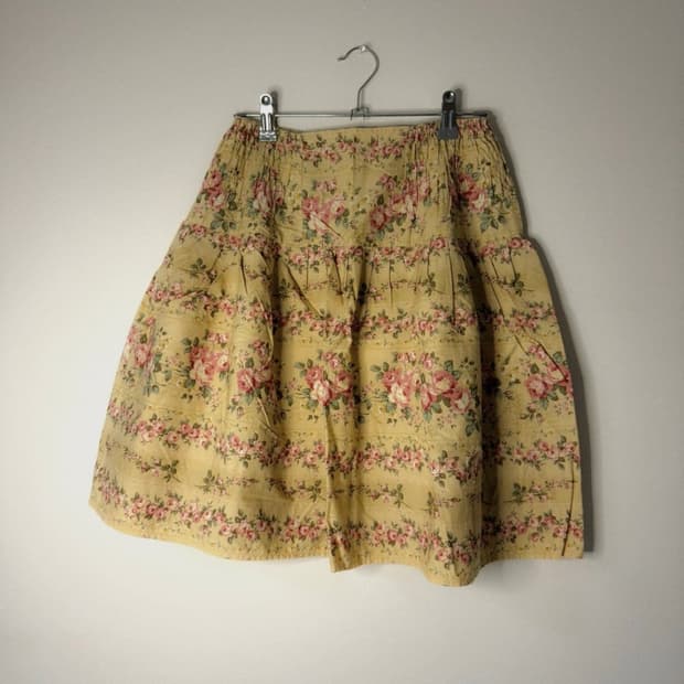 모리걸 빈티지 꽃무늬 스커트
