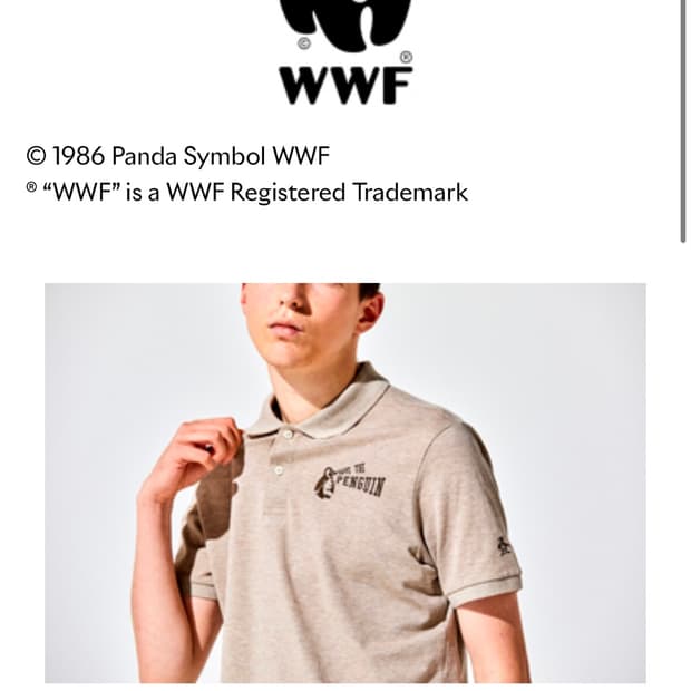 Munsingwear X WWF Made in Japan 콜라보 pk셔츠