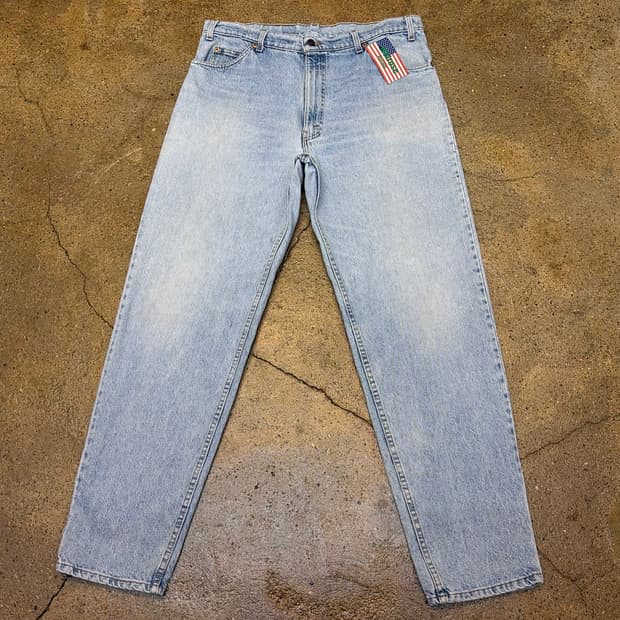 90s Made in USA  빈티지 리바이스 550 연청 청바지 