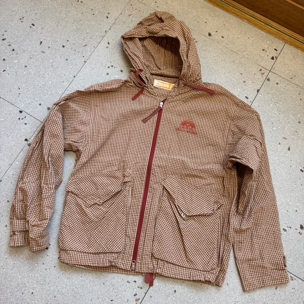 HELLO SUNRISE 체크 후드 자켓