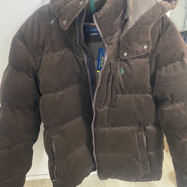 폴로 24fw 코듀로이 패딩 자켓 브라운 L 새상품