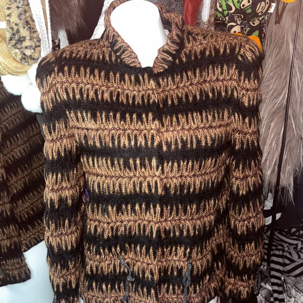 브라운 긱시트 니트 자켓 가디건 