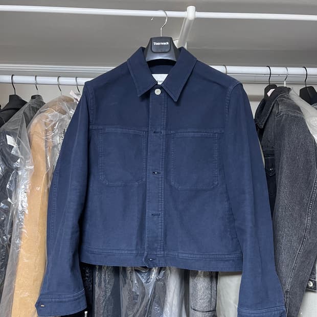 토니웩 몰스킨 코튼 트러커 자켓 네이비 L
