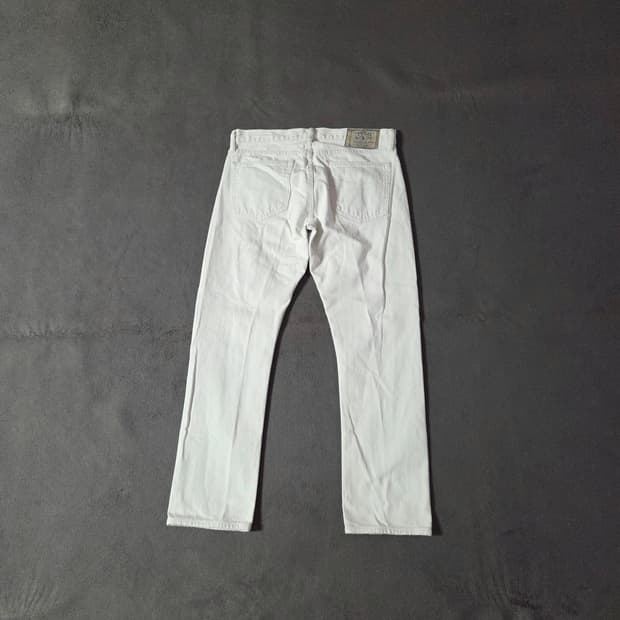 폴로 화이트 데님 팬츠 32-34인치