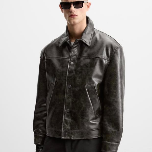 ZARA 자라 페이크 레더자켓