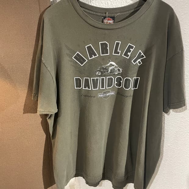 2XL] 할리데이비슨 오하이오 불독 페이딩 반팔 티셔츠 (카키 그레이)