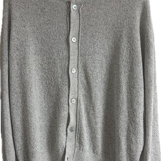 유스 그레이 니트 가디건