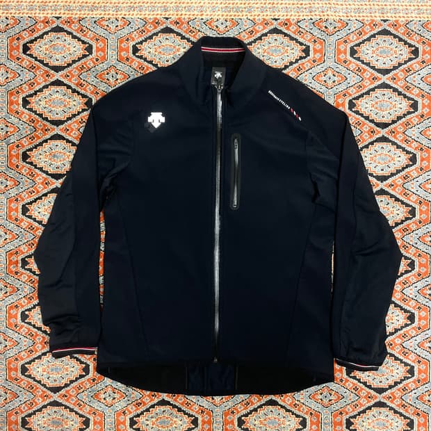 데상트 블랙 기모 집업져지 자켓 남성100