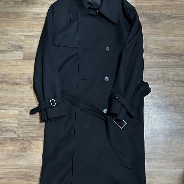 무신사 스탠다드 울 블렌드 오버사이즈 트렌치 코트 [블랙] M