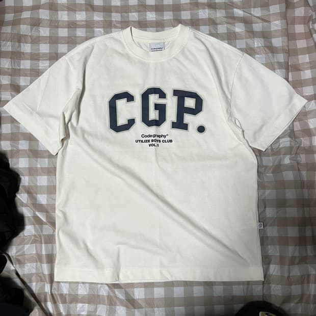 코드그라피 반팔 화이트 S CGP 흰색 반팔티
