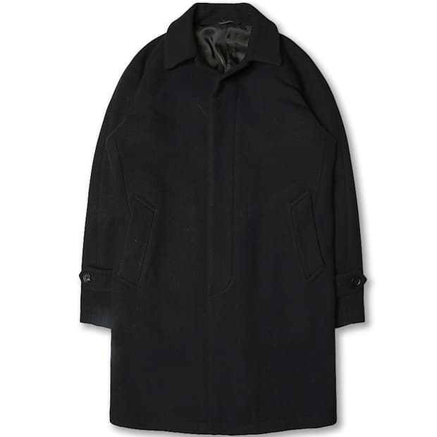 에토네 [Etonne] 울 블렌드 다크 네이비 발마칸 코트