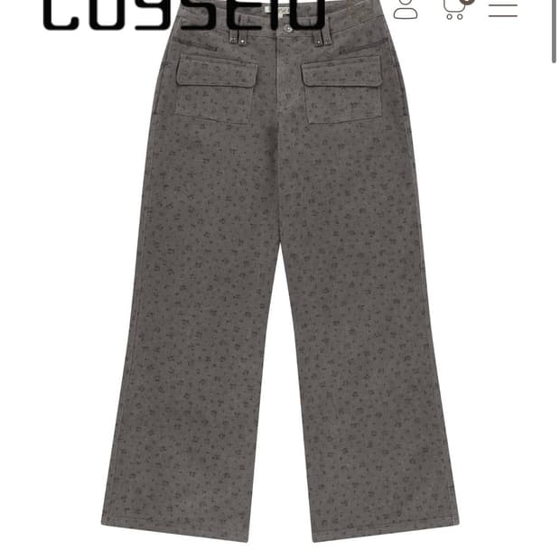 코이세이오 플라워 팬츠 네이비 2사이즈