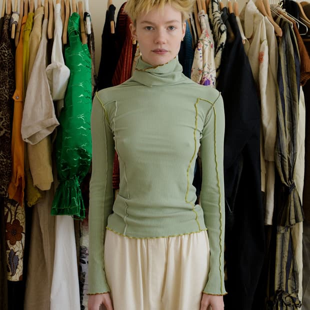 [XS]베이스레인지 OMATO 터틀넥 탑/그린