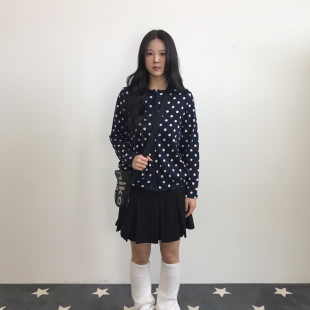Theoria Navy Dotted Cardigans