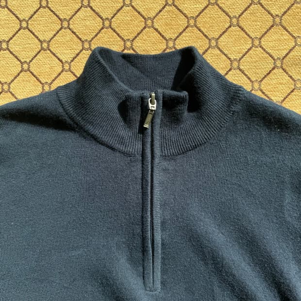 L.L.BEAN딥 네이비 집업 니트