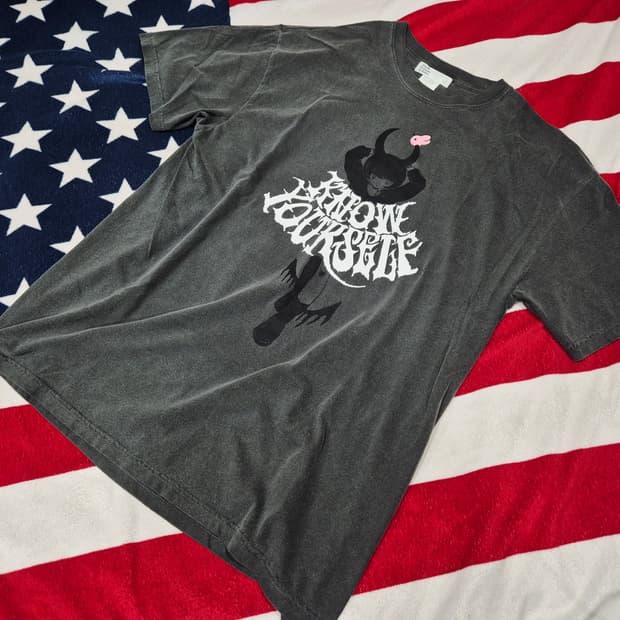 BEAMS 빔즈 재팬 카에 타나카 반팔 티셔츠 그레이