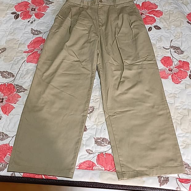 무신사 와이드면팬츠 30인치 기장102