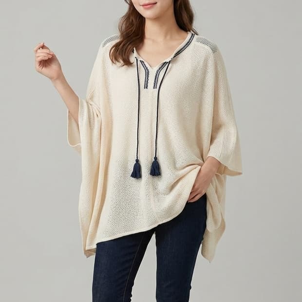 [90]써스데이아일랜드 에스닉 테슬 니트 풀오버