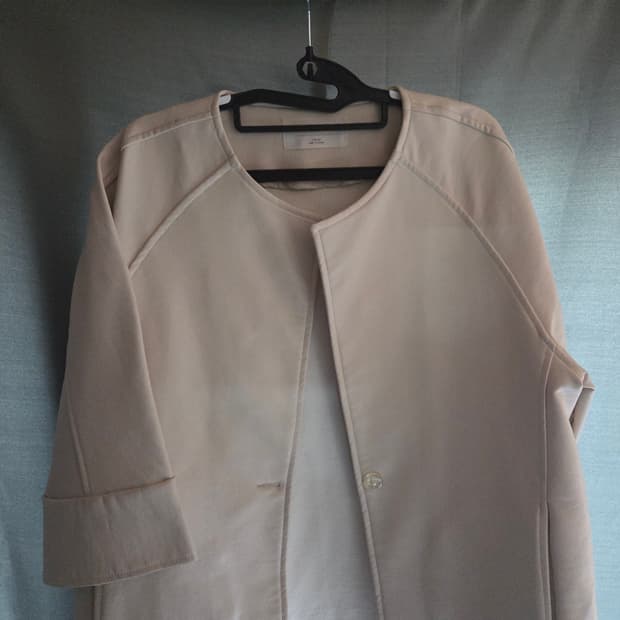 2만원 급처! 7부 고급 레더 자켓 아이보리 메이드인코리아