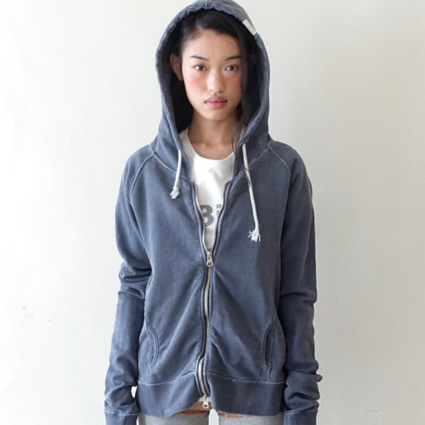 샵페어리 washed lily hoodie (purple blue)