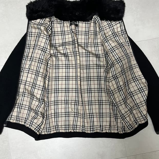 버버리 퍼 니트 집업