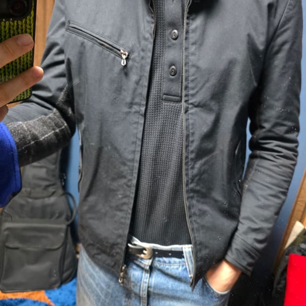 어태치먼트 해링턴 울 자켓 (blue point)